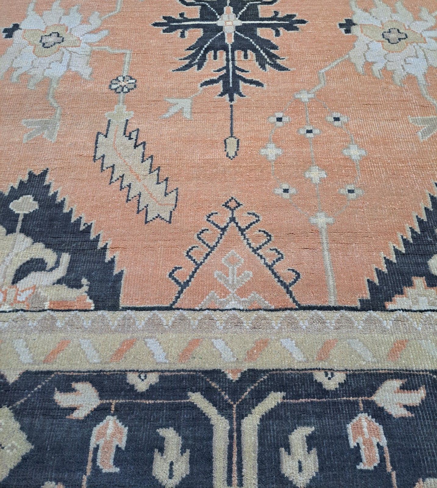 9x12 Ft New Handknotted Oushak Style Rug. All Wool Carpet. Custom Options Avail. photo for sale