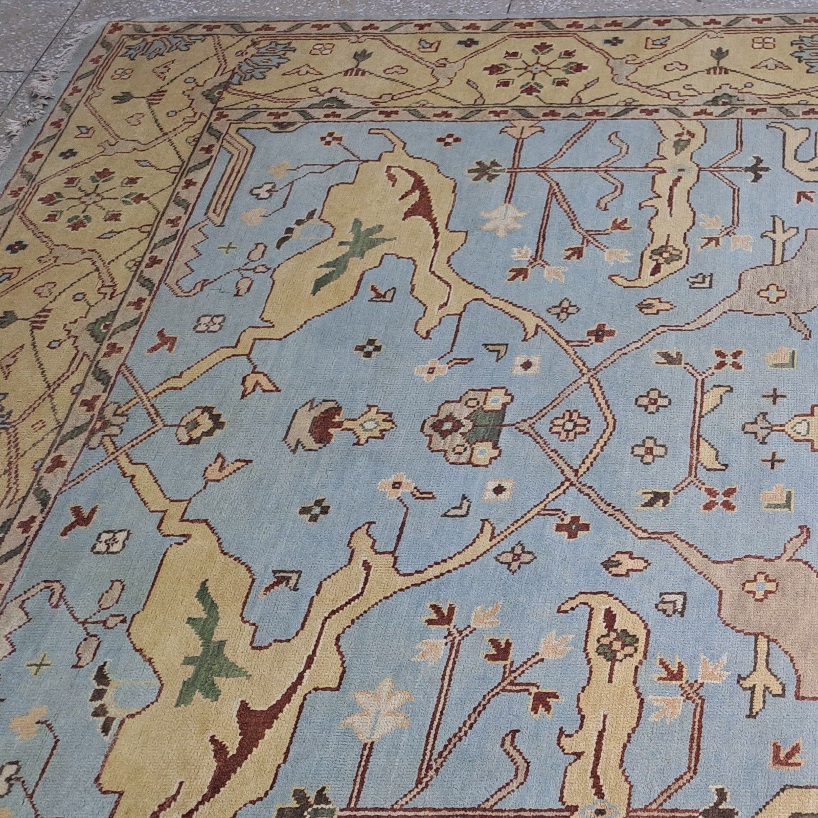 photo furniture 8x10 Ft Brand New Handmade Oushak Style Rug. 100% Wool. Hand Knotted Carpet