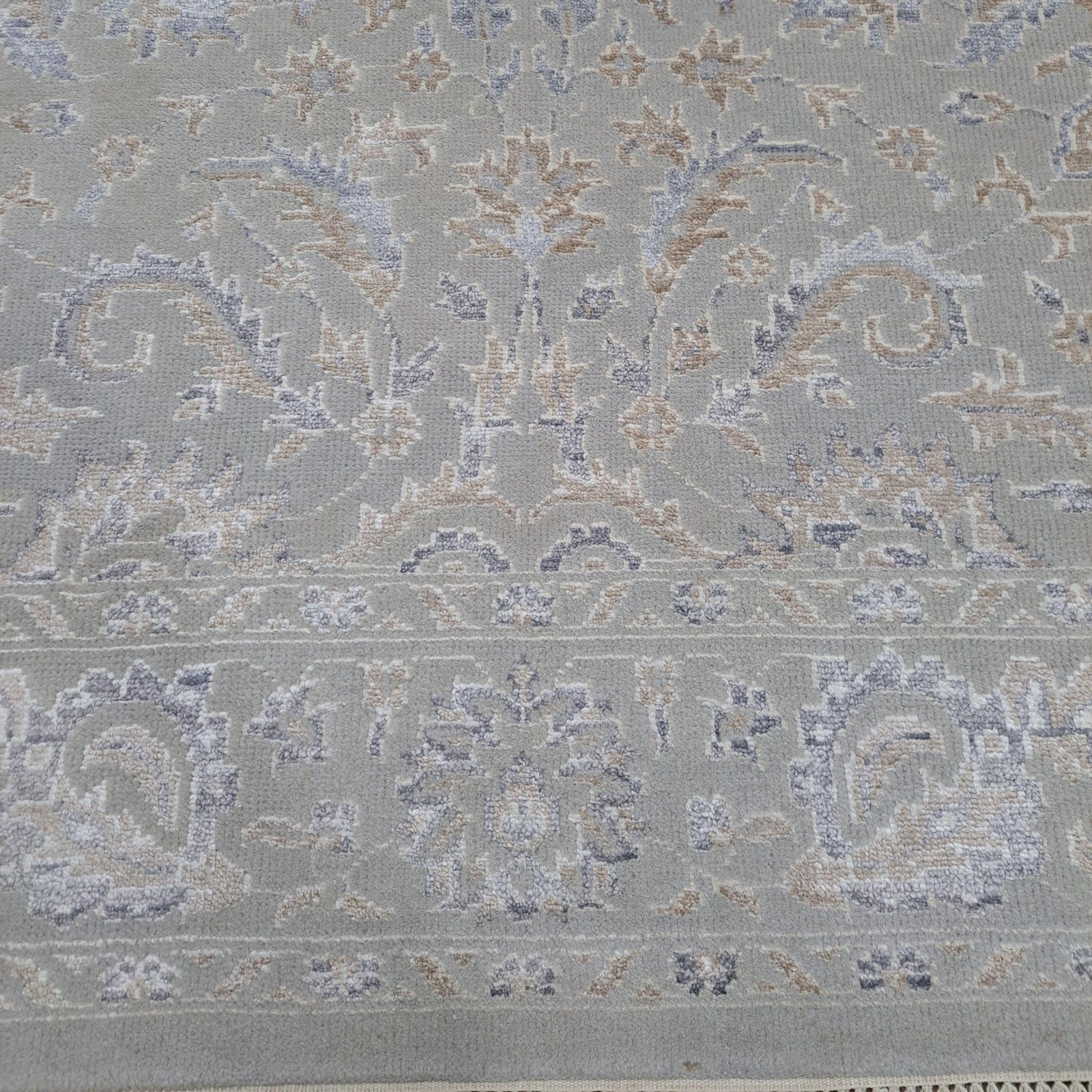 5.6x8 Ft 100% Silk Hand Knotted Area Rug For Contemporary Living Room photo vintage