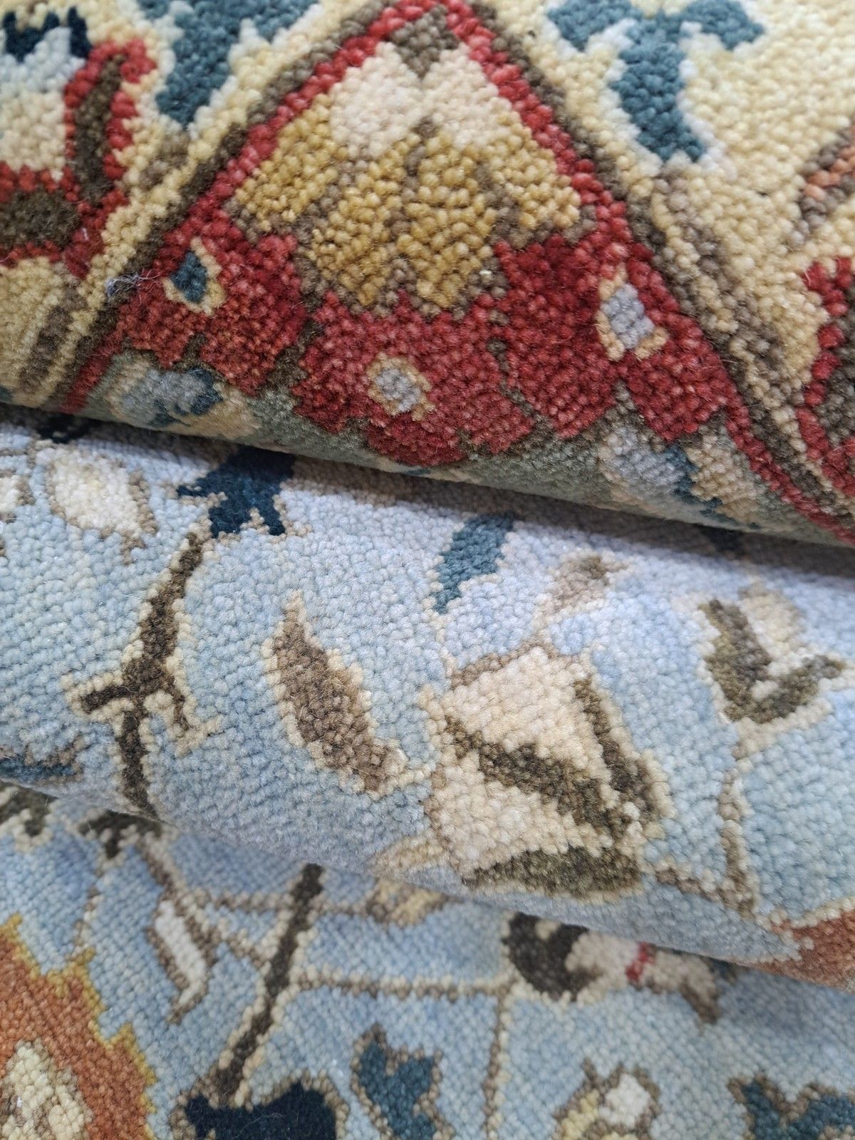 photo for sale 8x10 Ft 18th Century Heriz Design Wool Rug. Handmade Antique Style Area Rug