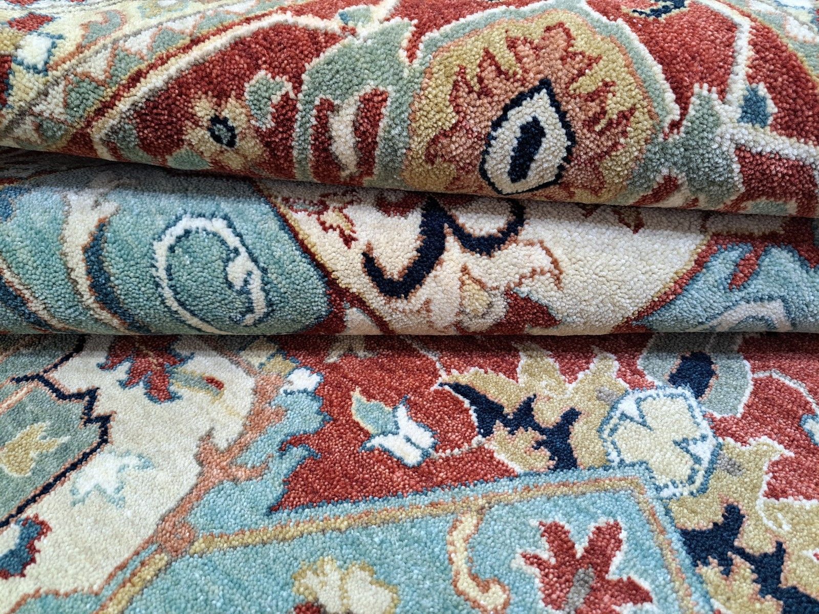 photo furniture 8x10 Ft Antique Heriz Inpired Hand Knotted New Rug Made Of Wool