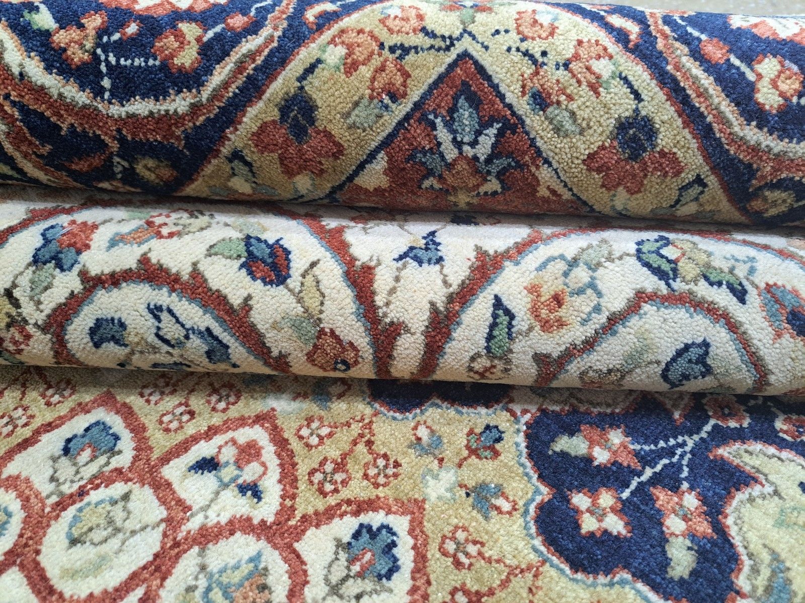 8x10 Ft Heriz Inspired Handmade Wool Rug. Antique Style Area Carpet. 100% Wool photo vintage