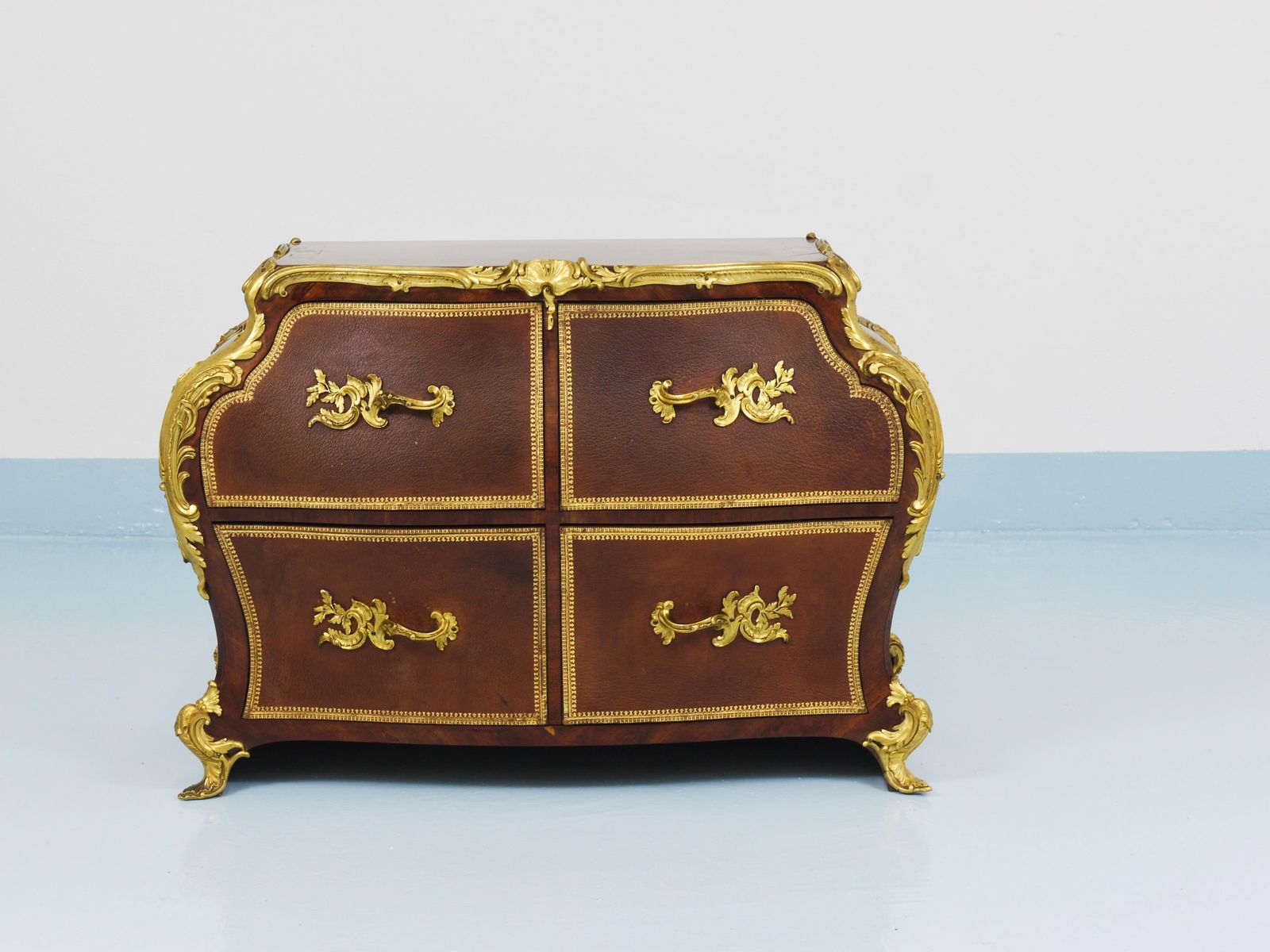 G. Durand Louis XV Bombé Commode, Marquetry, Ormolu Bronze, 1880, Paris, France photo furniture
