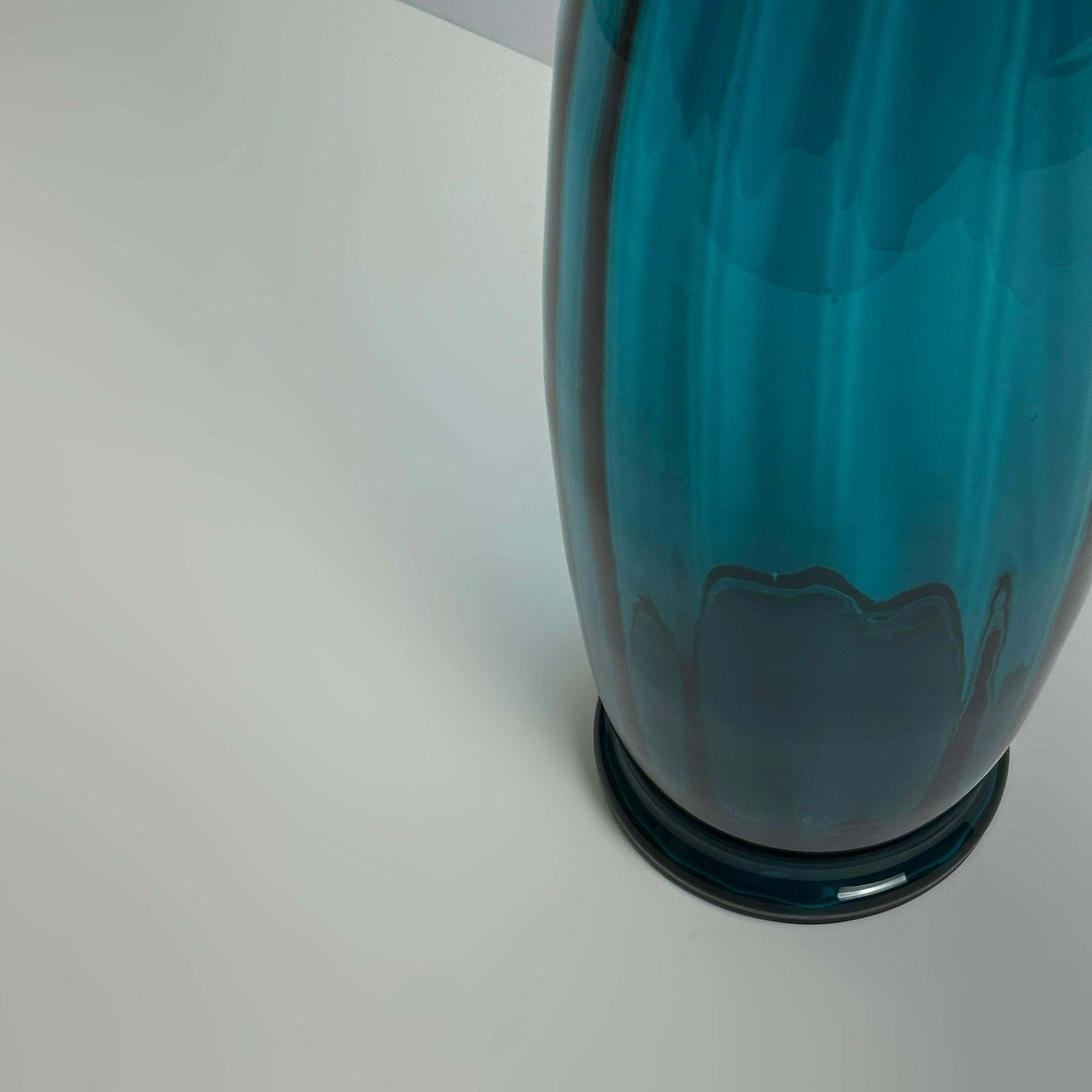 Large Teal Empoli Art Glass Vase Attributed To Rossini, Italy 1960s photo furniture