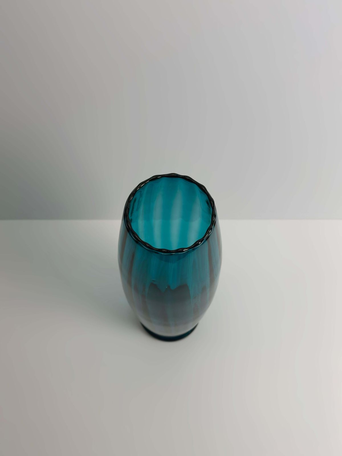 Large Teal Empoli Art Glass Vase Attributed To Rossini, Italy 1960s photo 300.0