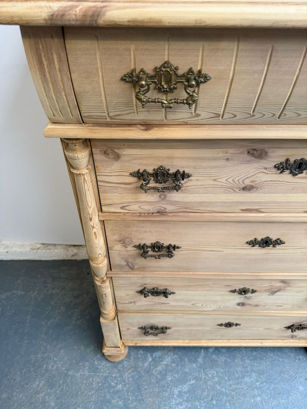 A Mint Clean Victorian Pine Tall Chest Of Drawers To Wax/Paint photo 795.0