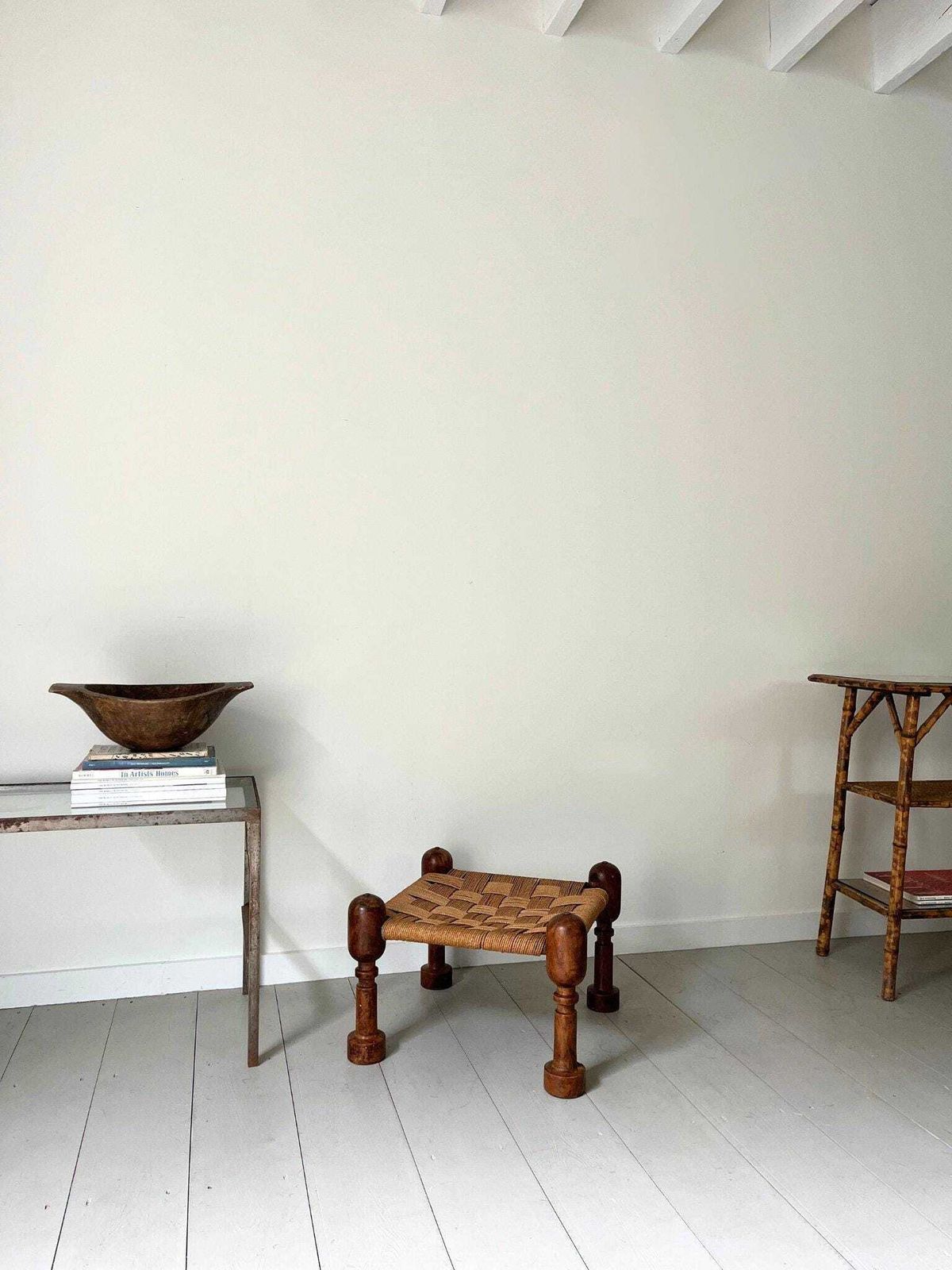 Carved Wooden Dough Bowl, Antique Vessel Sculpted From One Piece Of Solid Wood photo vinterior