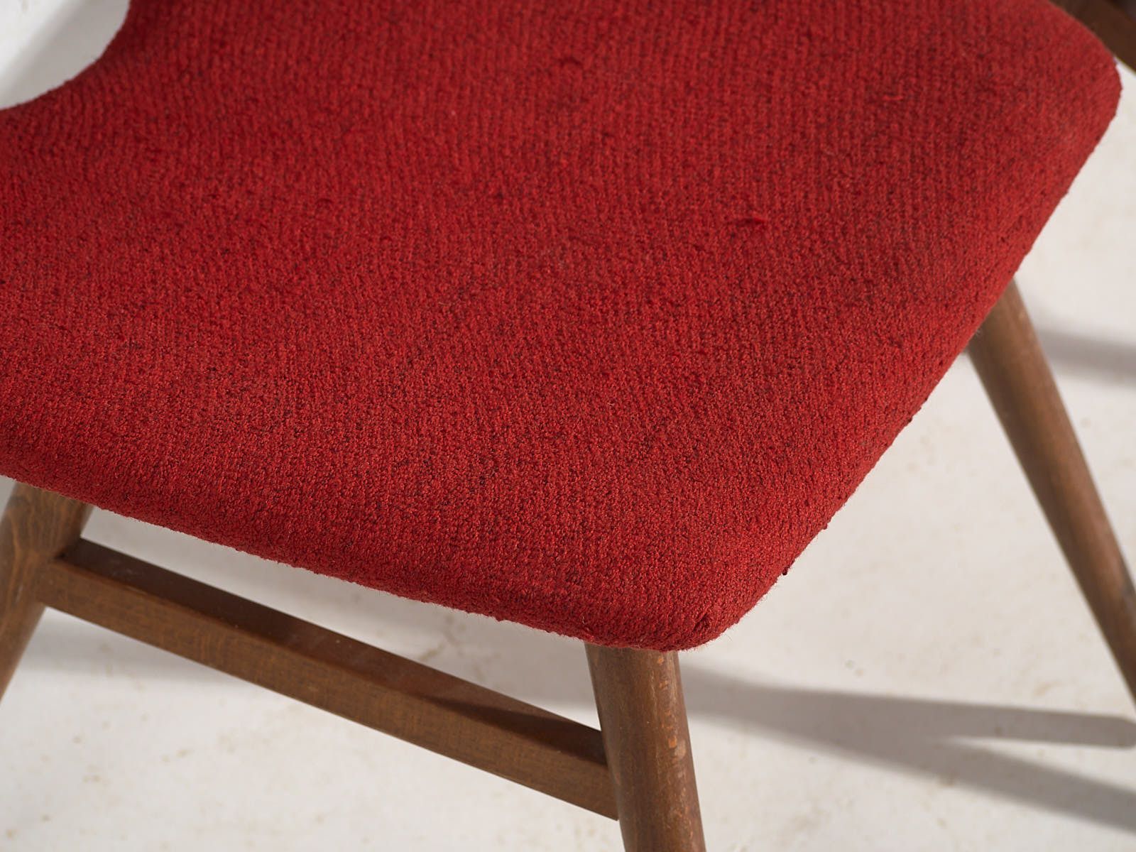 Bordeaux Red Vintage Style Chairs (C.1950). Set Of 2 Pieces photo Furniture