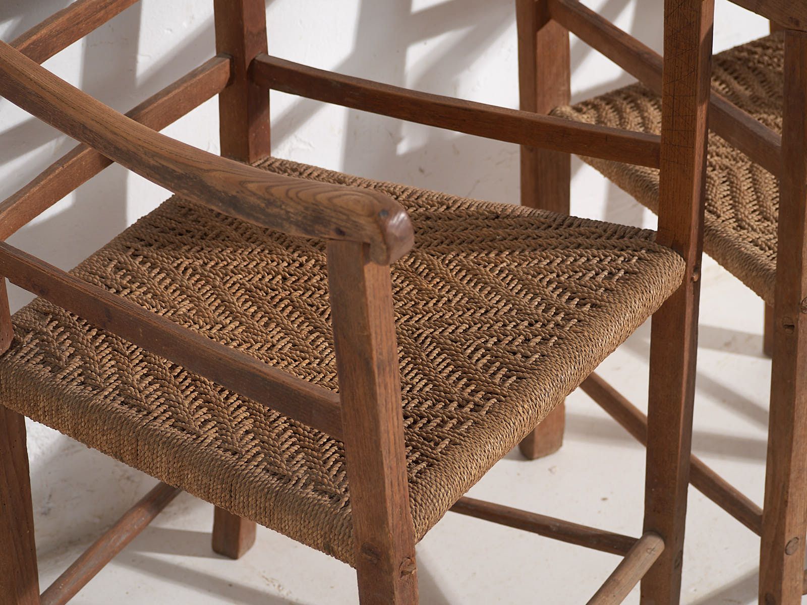 Antique Oak Armchairs (C.1900). Set Of 2 Pieces photo Furniture