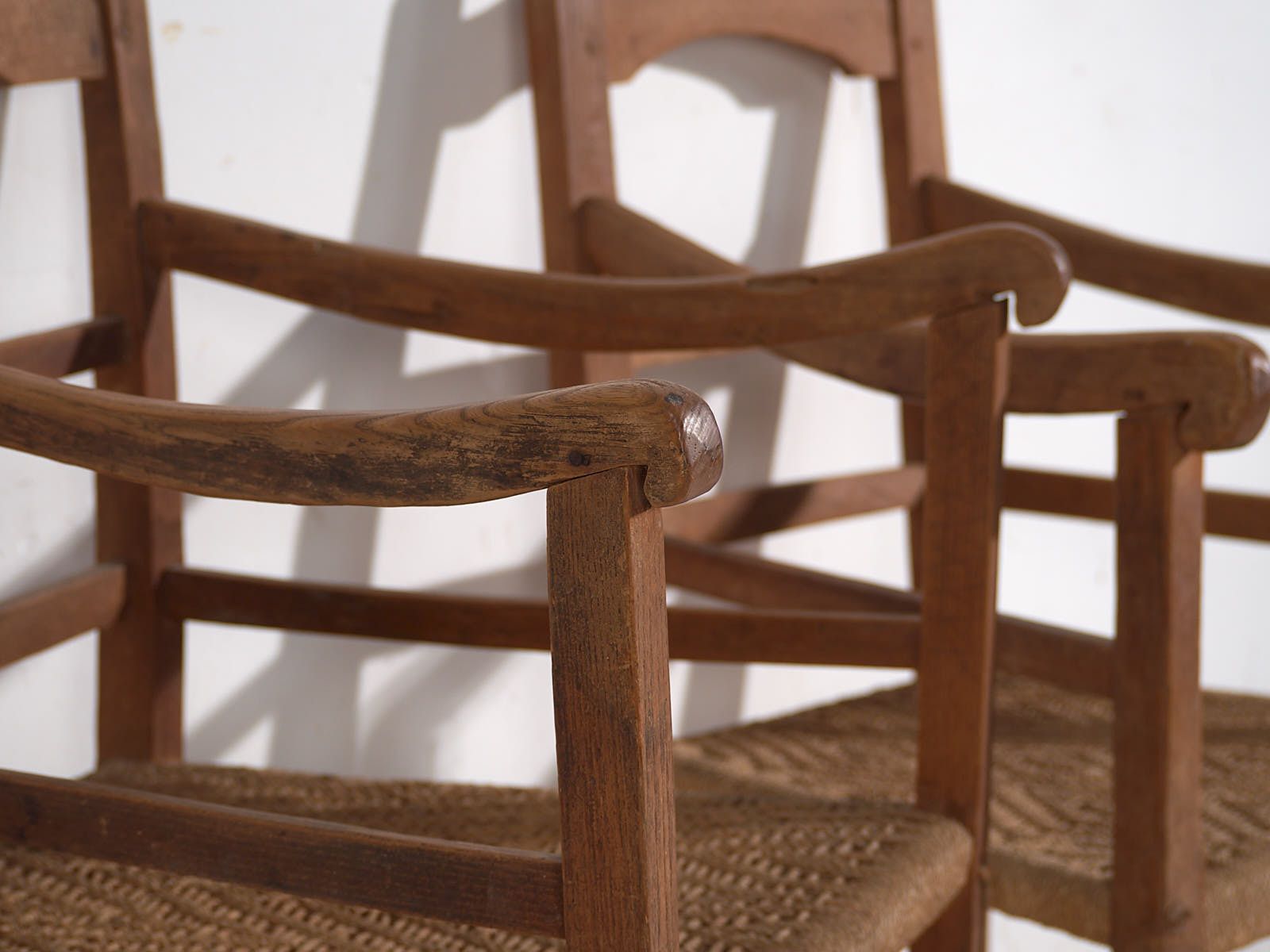 Antique Oak Armchairs (C.1900). Set Of 2 Pieces photo 704.0