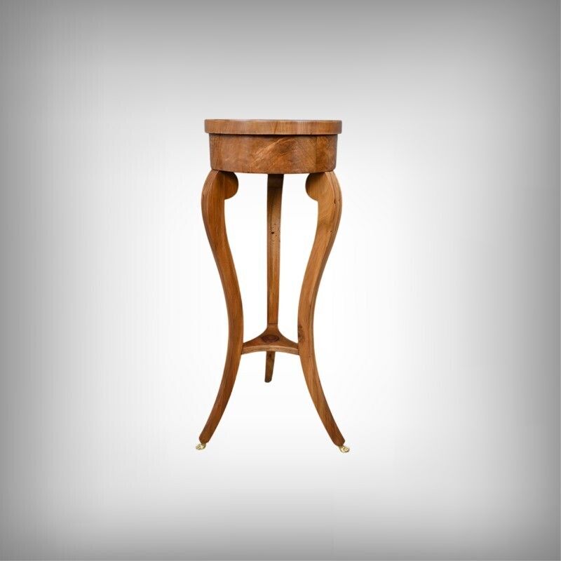 Cherrywood And Marble Pedestal Table, Restoration Period – Early 19th Century photo furniture