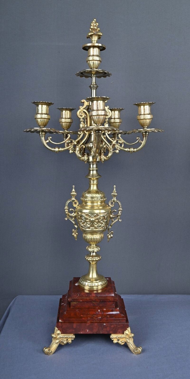 Pair Of Important Bronze Candelabra, Renaissance Style – 1920 photo vinterior