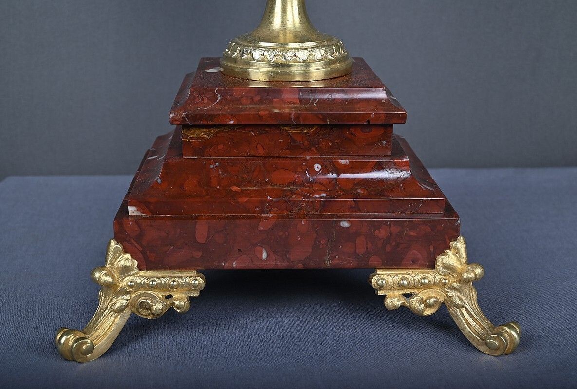 photo buy Pair Of Important Bronze Candelabra, Renaissance Style – 1920