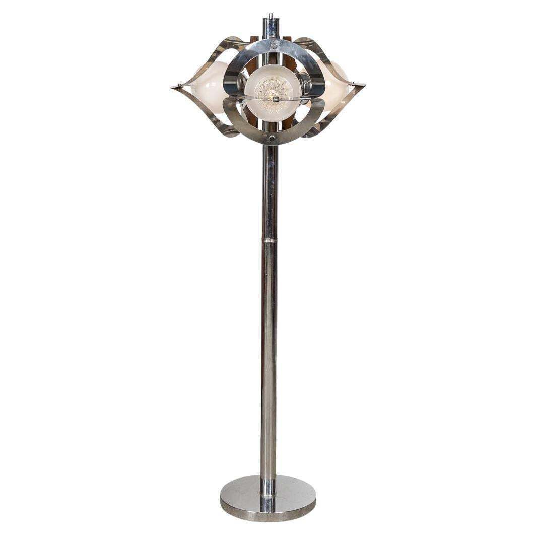 20th Century Italian Floor Lamp In The Manner Of Gaetano Sciolari, Venice C.1970