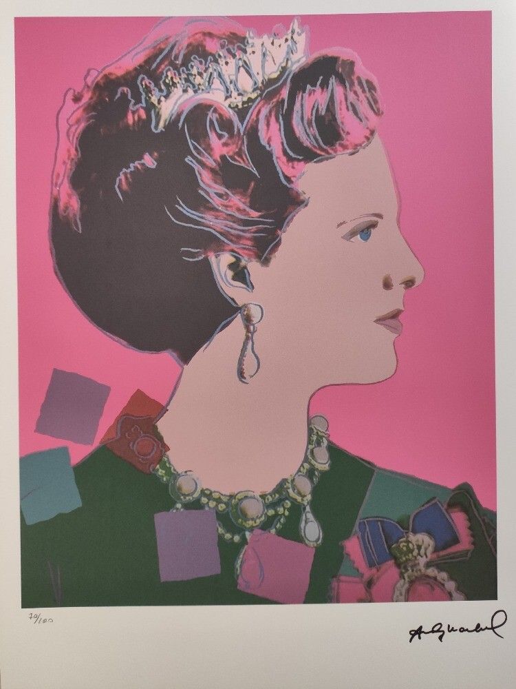 Andy Warhol Signed Queen Margrethe II Of Denmark Certificate Leo Castelli