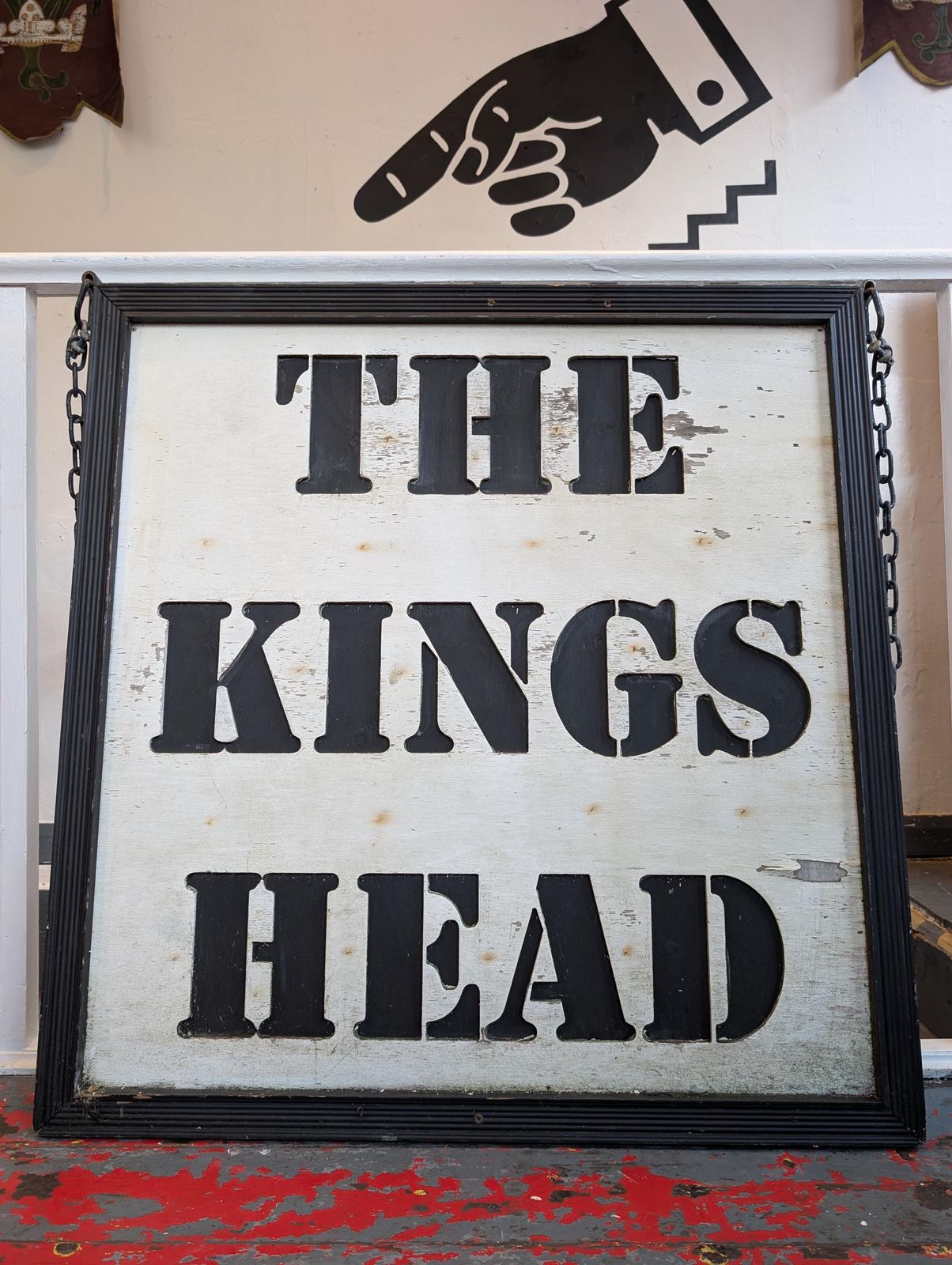 1970s "The Kings Head" Salvaged Pub/Bar Sign. photo furniture