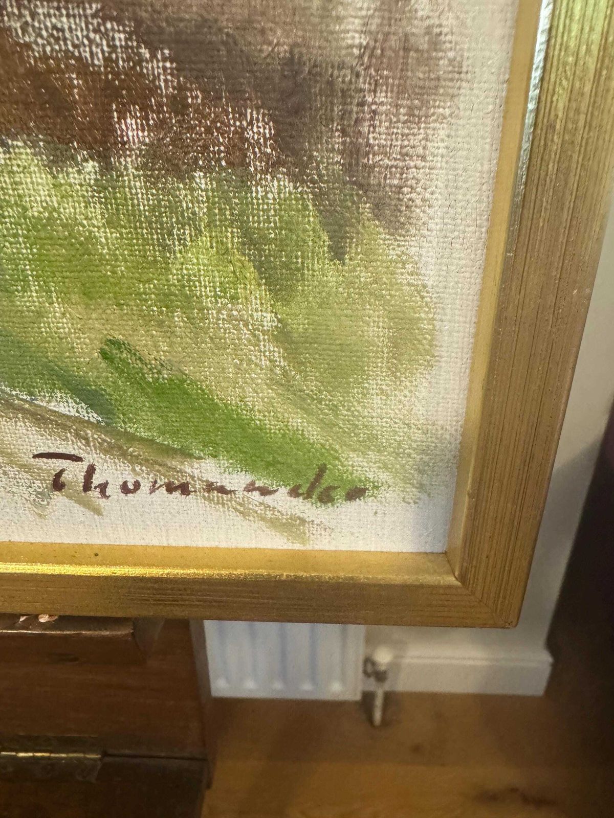 Swedish Original Mid Century Oil Painting By Harry Thomander photo vinterior