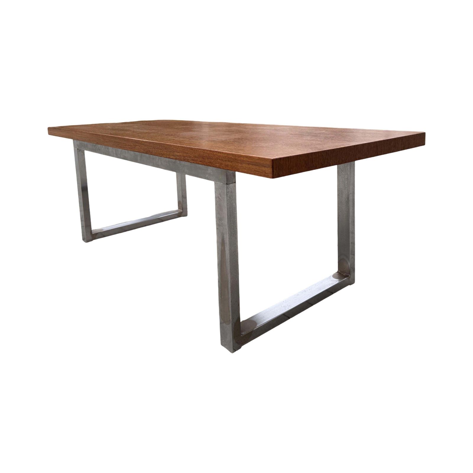 Mid Century Modern Brutalist Coffee Table In Wenge And Steel, Germany, 1960s photo furniture