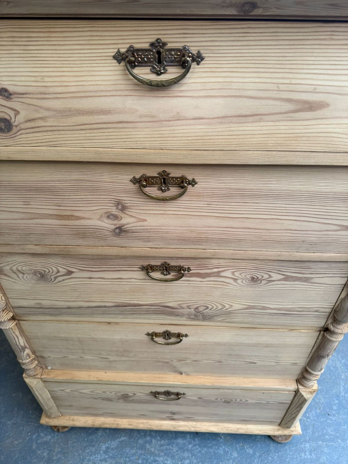 A Mint Clean Victorian Pine Narrow Chest Of Drawers To Wax/Paint photo 795.0