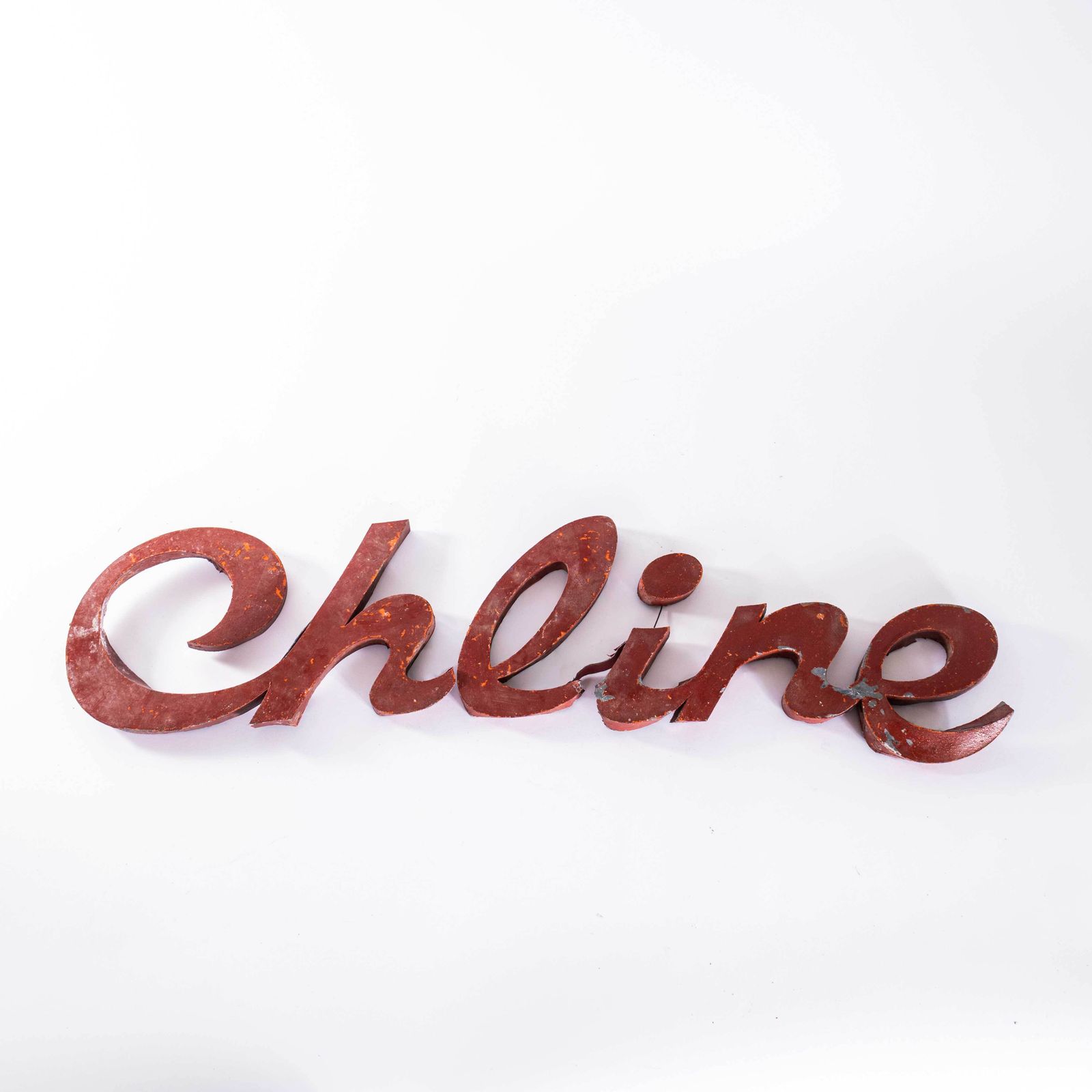 1950's Original Large French Metal Shop Signage Letters – Cheine photo furniture