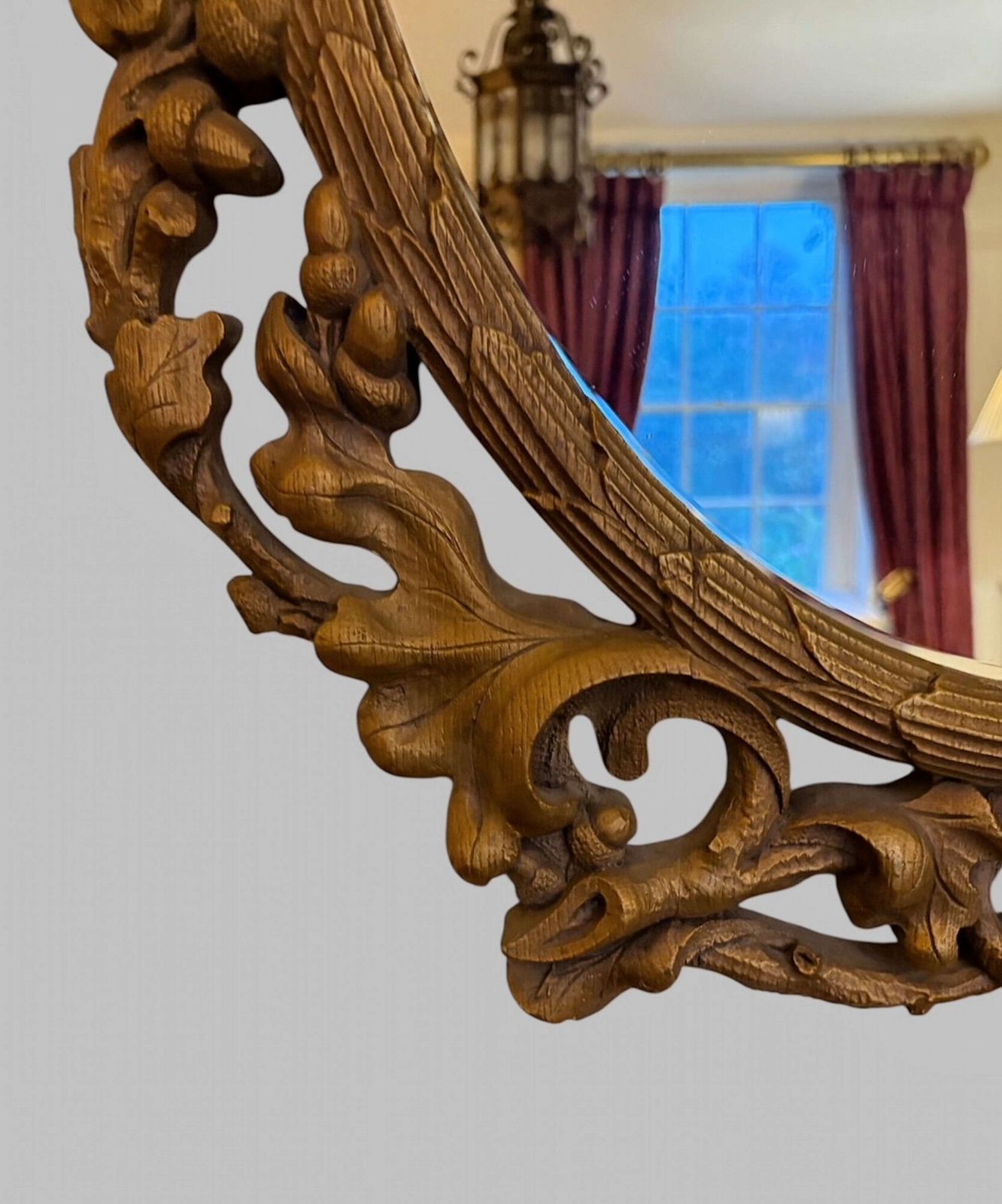 An Attractive Hand Carved Wood And Gesso Mirror photo Home Decor