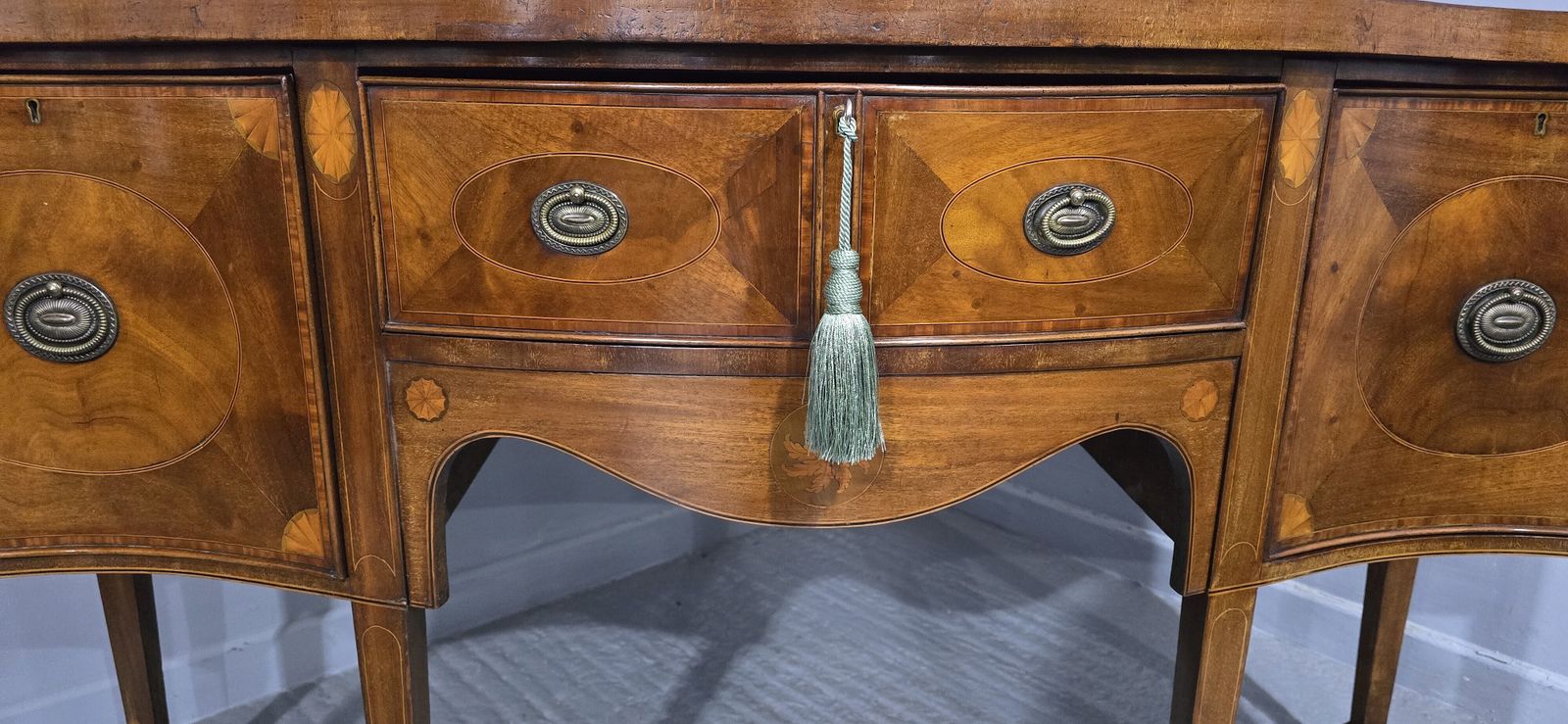 Superb Edwardian Mahogany Inlaid Sideboard photo for sale