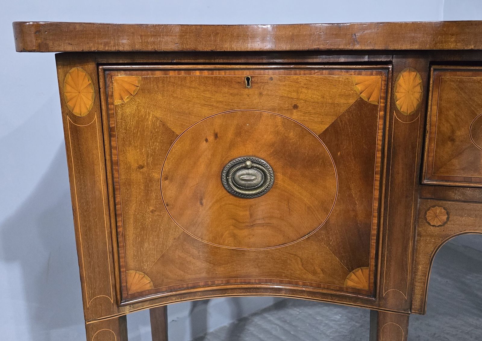 Superb Edwardian Mahogany Inlaid Sideboard photo Furniture