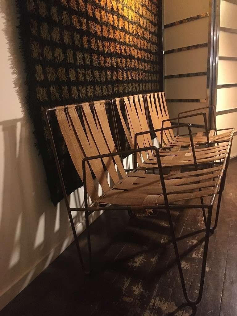 Sculptural Iron Chairs, 1930s, Set Of 3 photo for sale