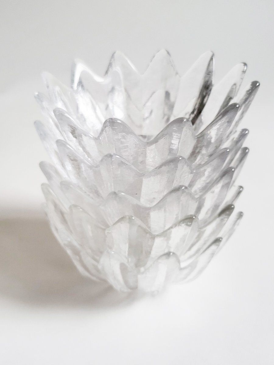 Star Shaped Crystal Glass Dessert Bowls By C. J. Riedel, Austria, 1970s, Set Of 6 photo buy