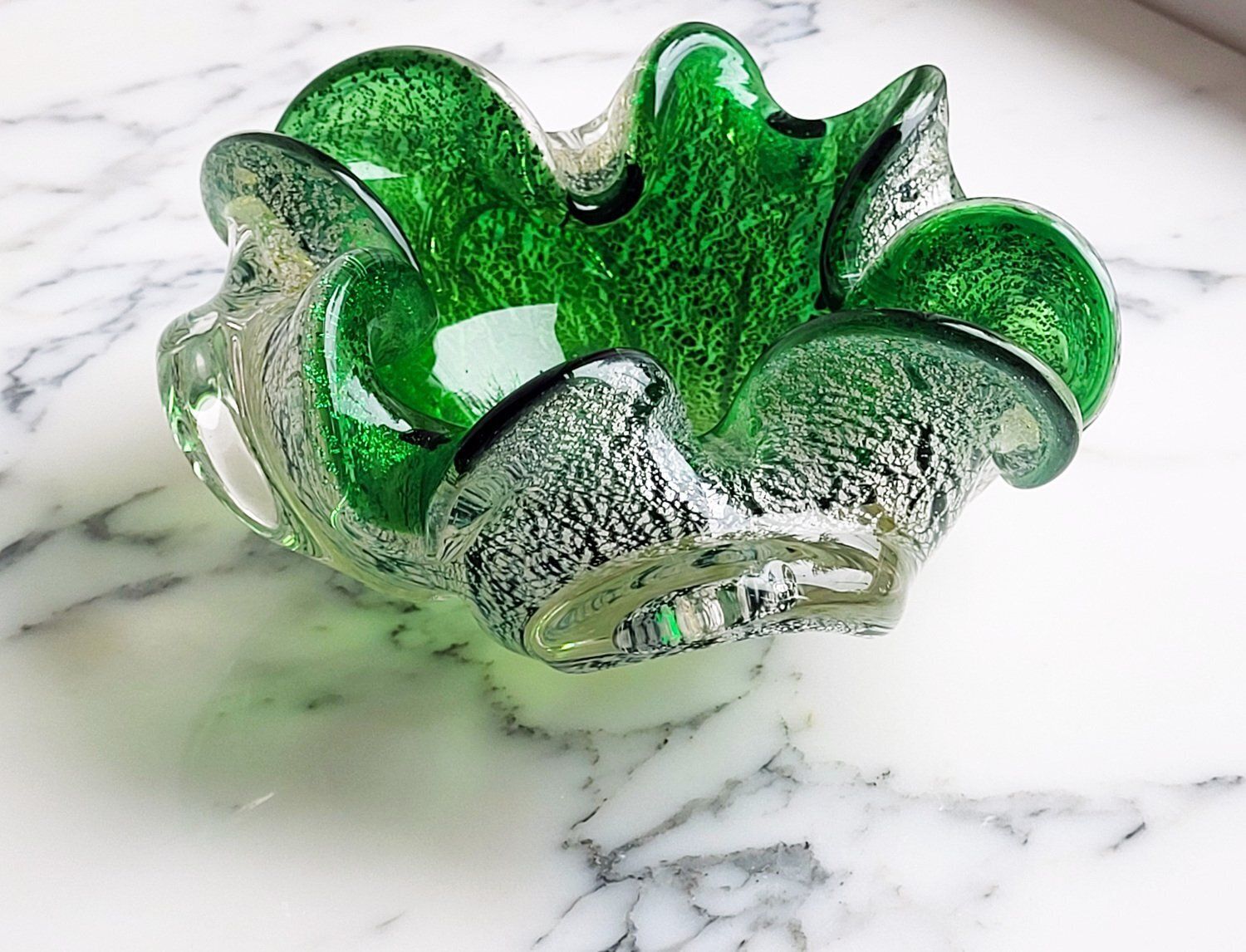 Murano Glass Bowl Or Ashtray Attributed To Barovier And Toso, Italy, 1950s photo furniture