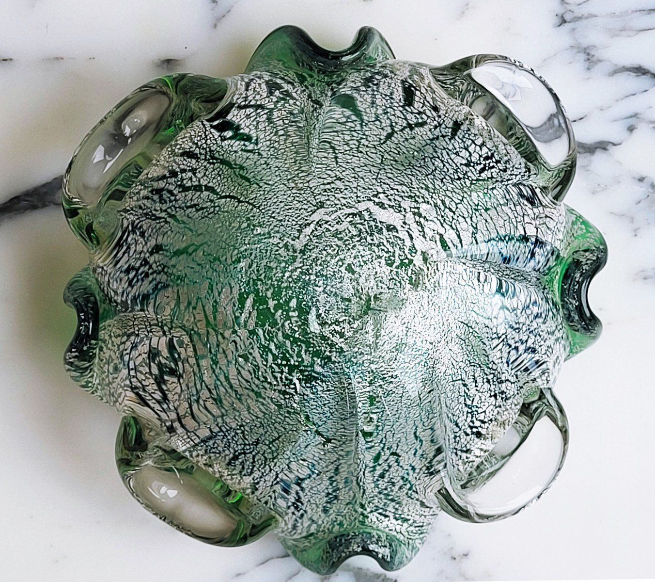 Murano Glass Bowl Or Ashtray Attributed To Barovier And Toso, Italy, 1950s photo 476.0