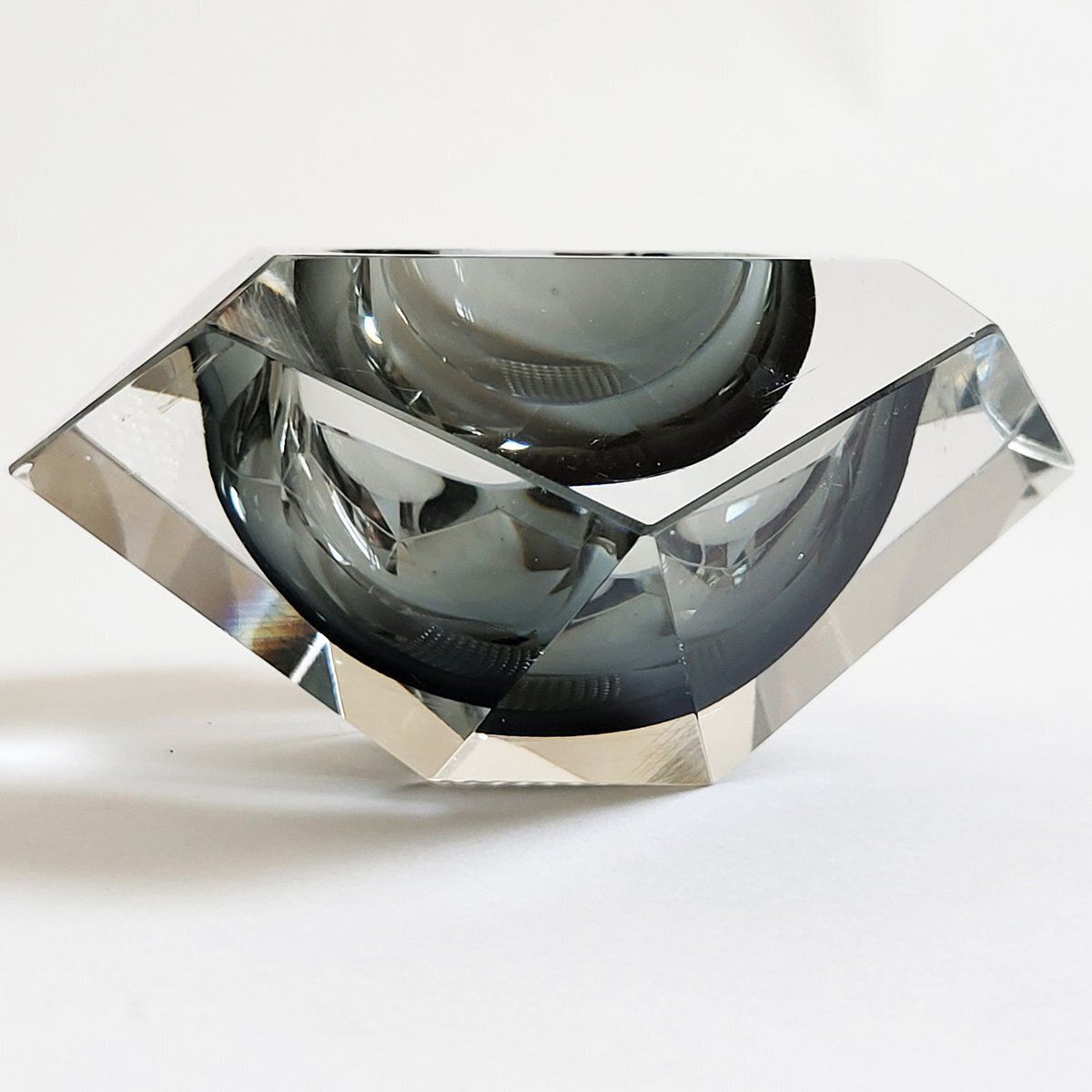 Mid Century Italian Murano Glass Bowl Attributed To Flavio Poli For Seguso, 1960s photo 614.0