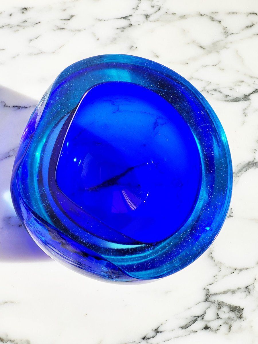 photo furniture Large Mid Century Murano Glass Catch All Attributed To Flavio Poli For Seguso, 1960s