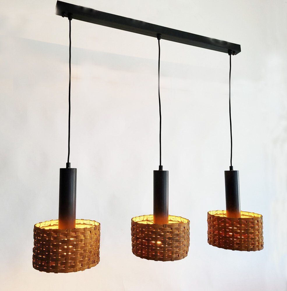 Mid Century Modern Danish Rattan Pendant, 1960s photo furniture
