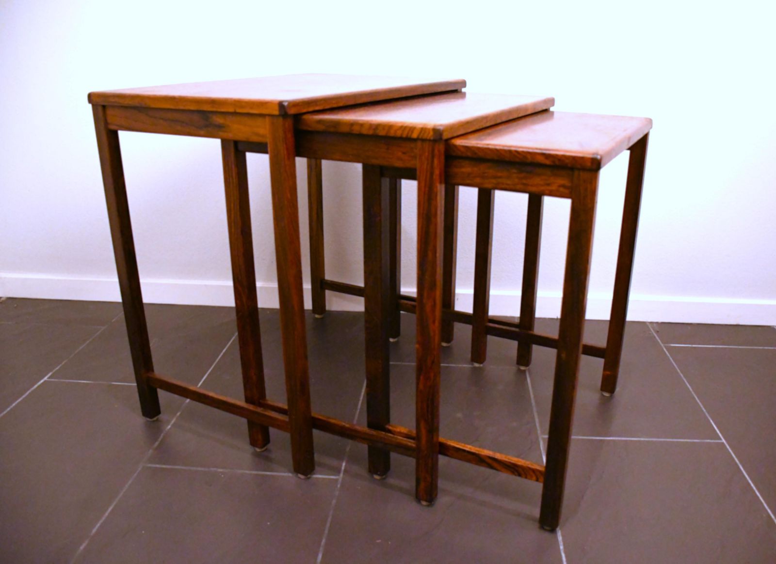 Swedish Rosewood Nesting Table, 1960s, Set Of 3 photo vinterior