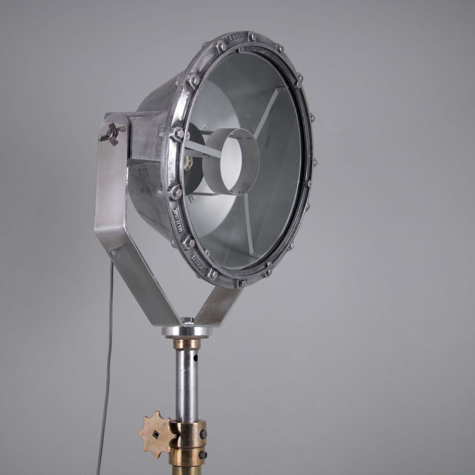 Salvaged 1940s Royal Navy Convoy Searchlight Floor Lamp By Maxlume photo furniture