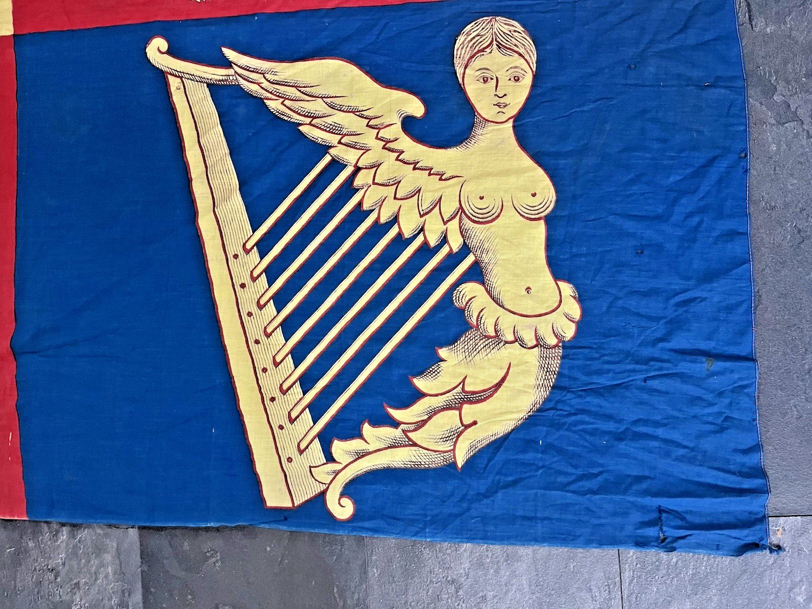 photo vinterior Antique Single Stitch Royal Standard United Kingdom Uk Flag Vintage Wall Hanging