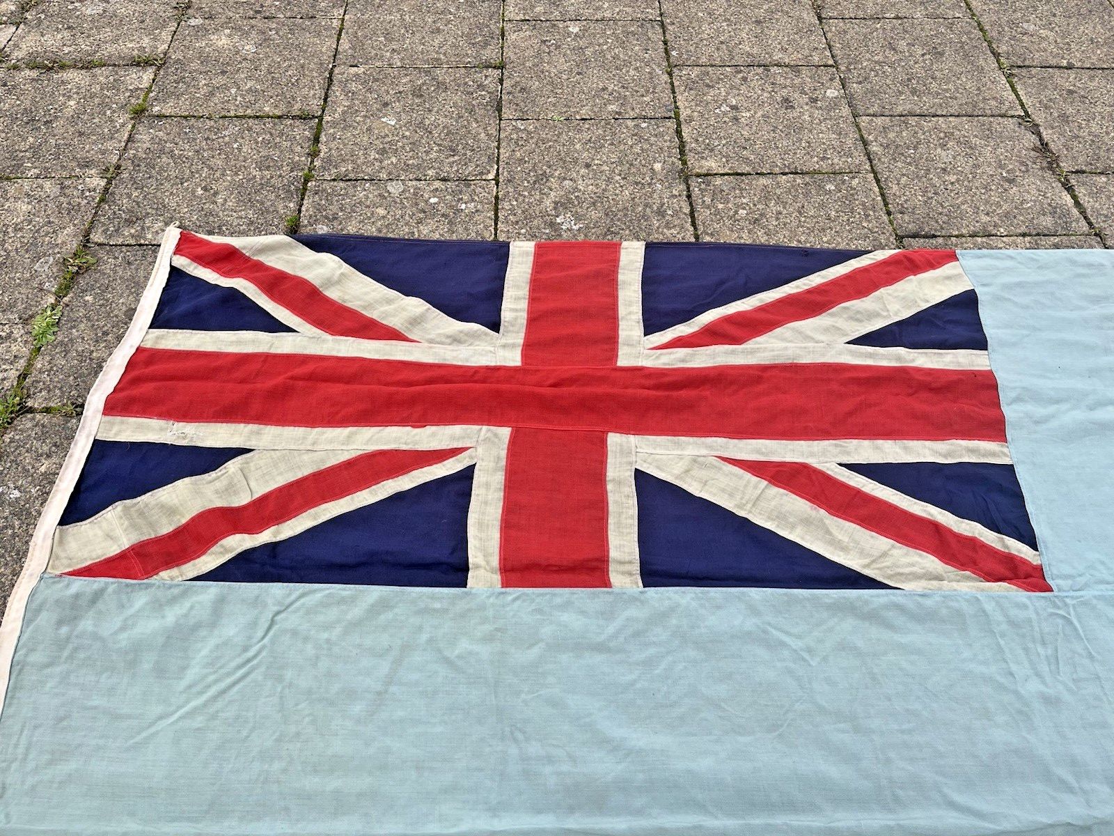 10' Antique Original World War 2 Wwii Raf Royal Air Force Association Linen Flag photo vinterior