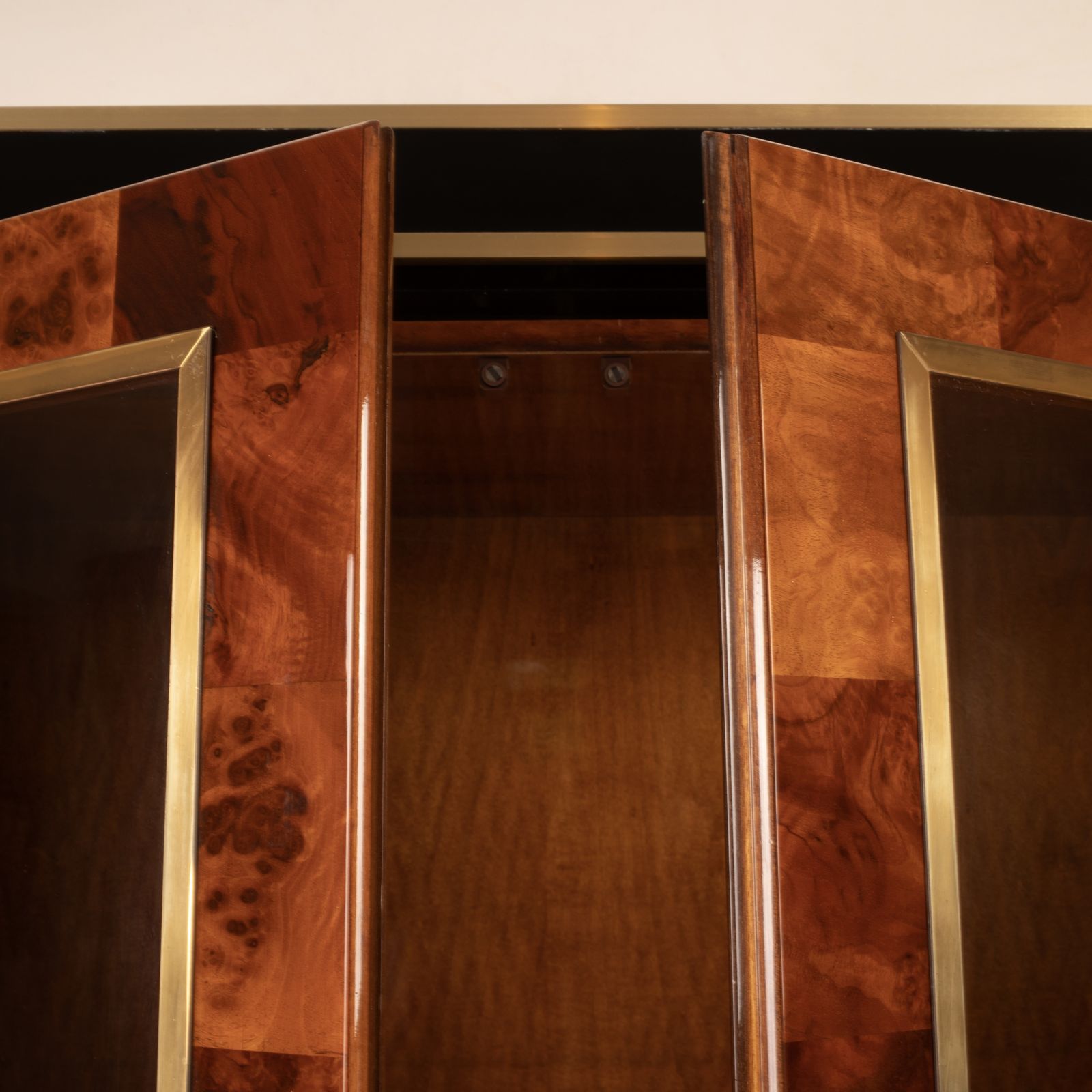 Redwood Bar Display Cabinet By Willy Rizzo For Mario Sabot photo Furniture