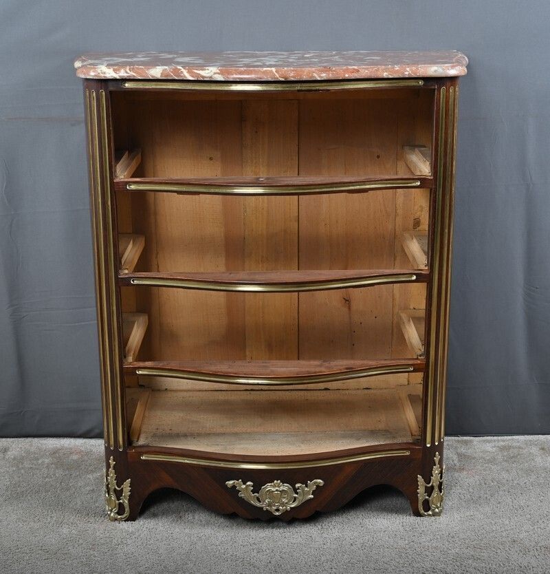 photo vintage Marquetry Commode, Regency Style, Napoleon III Period – Mid 19th Century