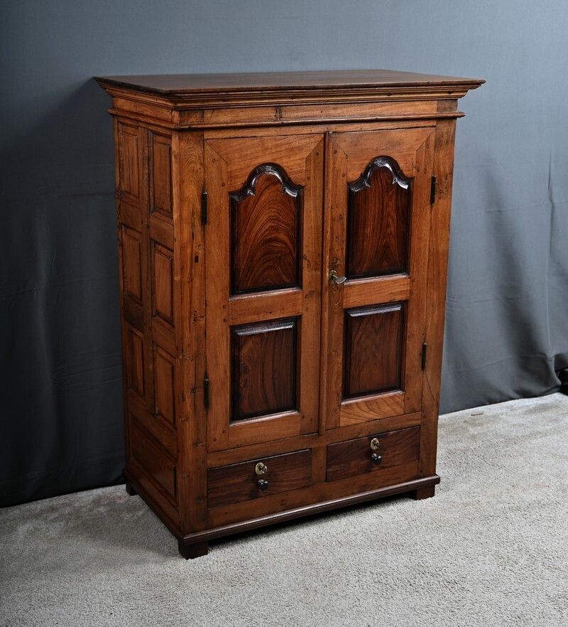 Small Teak Spice Cabinet, Pondicherry, India – Late 19th Century photo Furniture