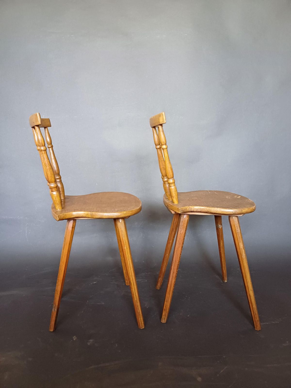 Set Of Slovenian Alps Farm Chairs, 1930s photo furniture