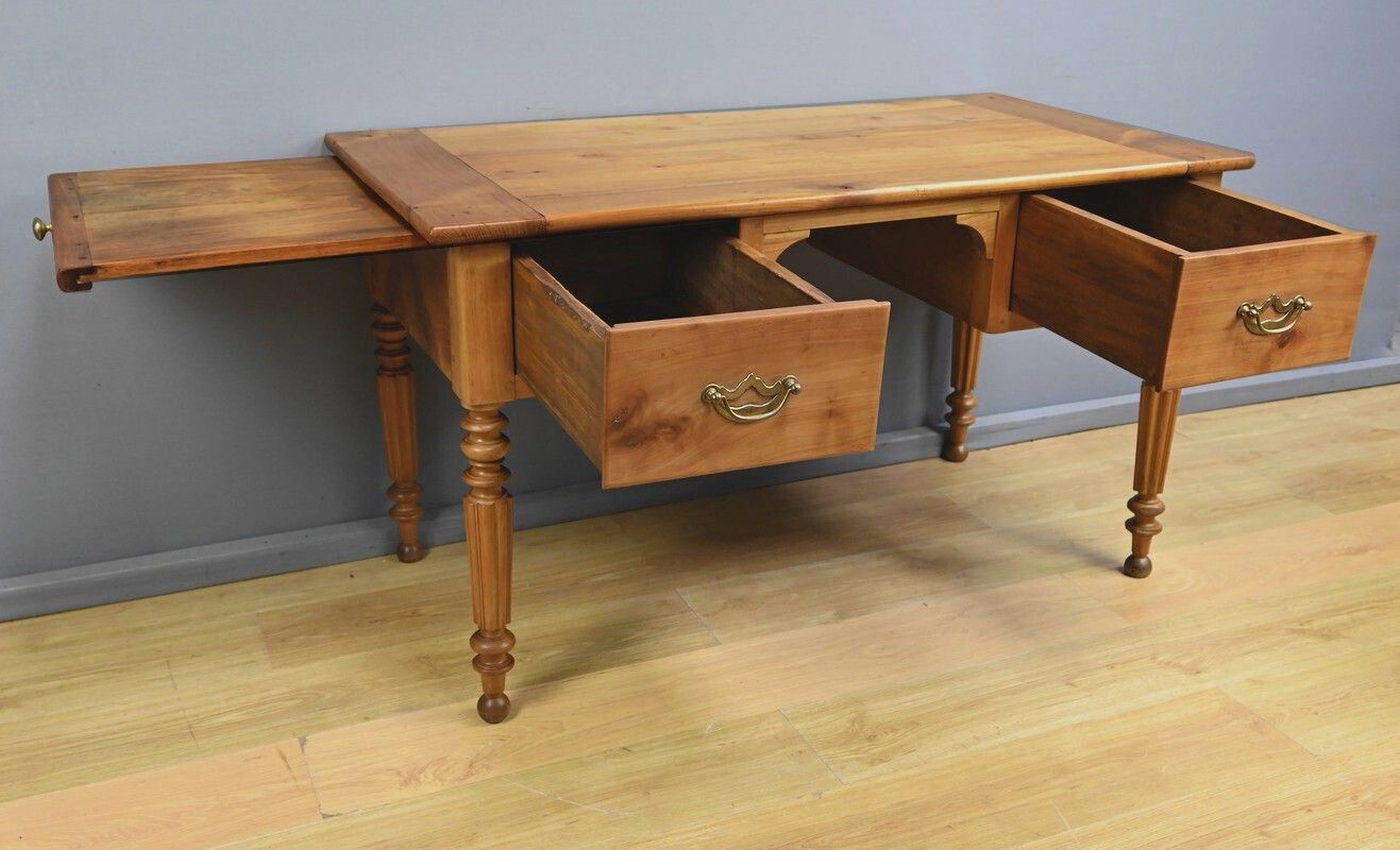 photo vintage Cherrywood Writing Desk, Louis Philippe Style – Late 19th Century