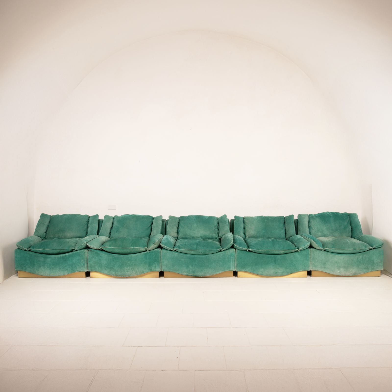 Set Of 5 Stropiccio Armchairs By Luciano Frigerio For Frigerio Di Desio 1975 photo for sale