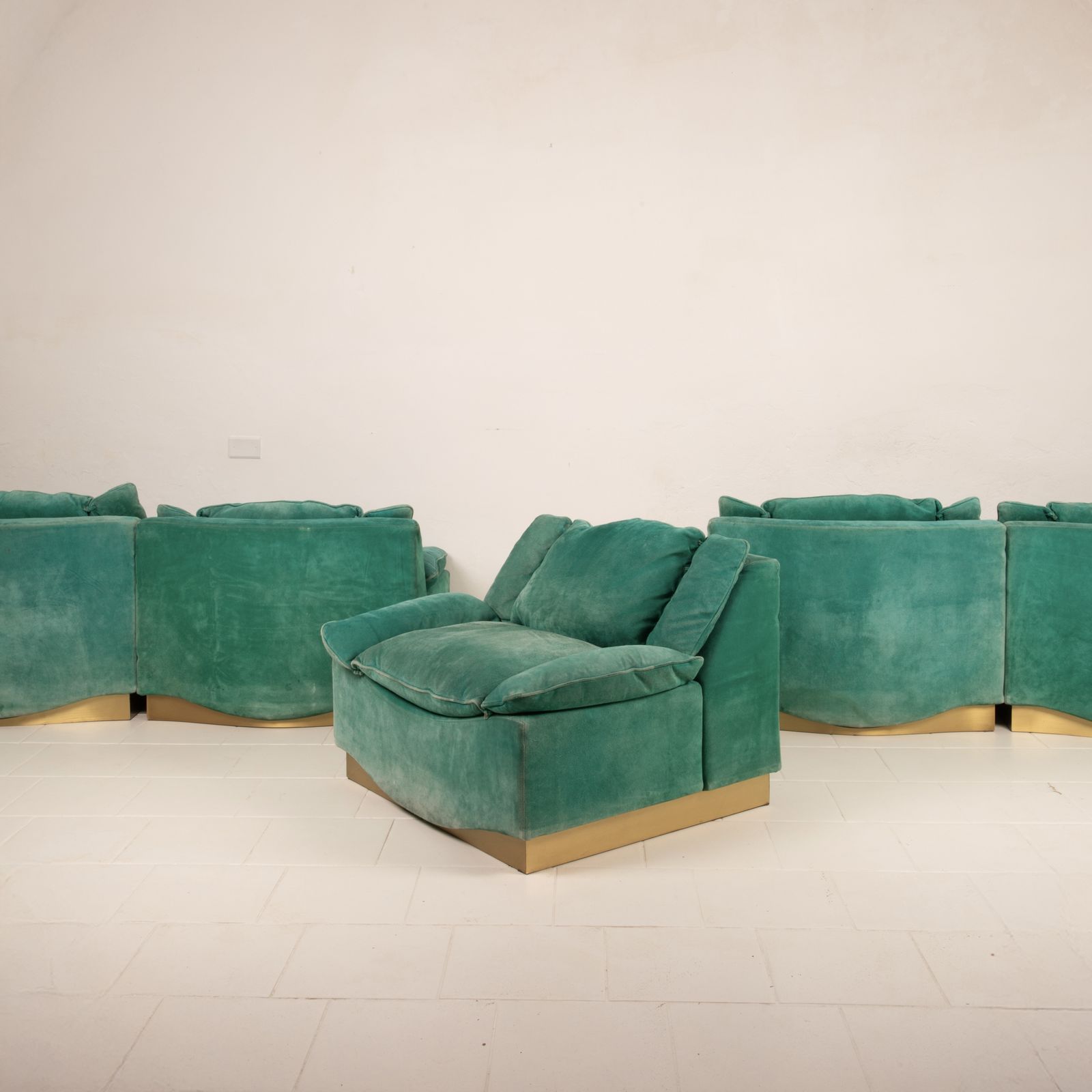 Furniture Set Of 5 Stropiccio Armchairs By Luciano Frigerio For Frigerio Di Desio 1975 photo