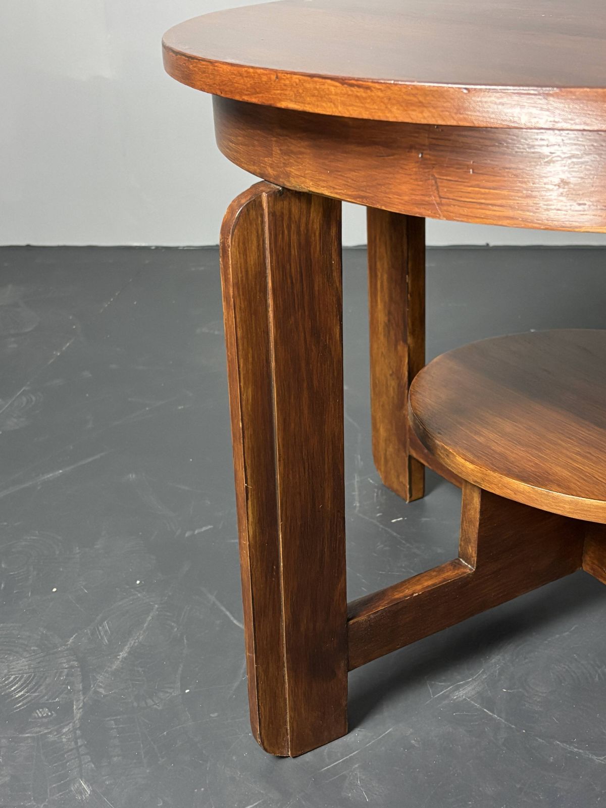 photo vinterior Midcentury Dutch Art Deco Mahogany Side Or Coffee Table, Ca 1940s   1950s