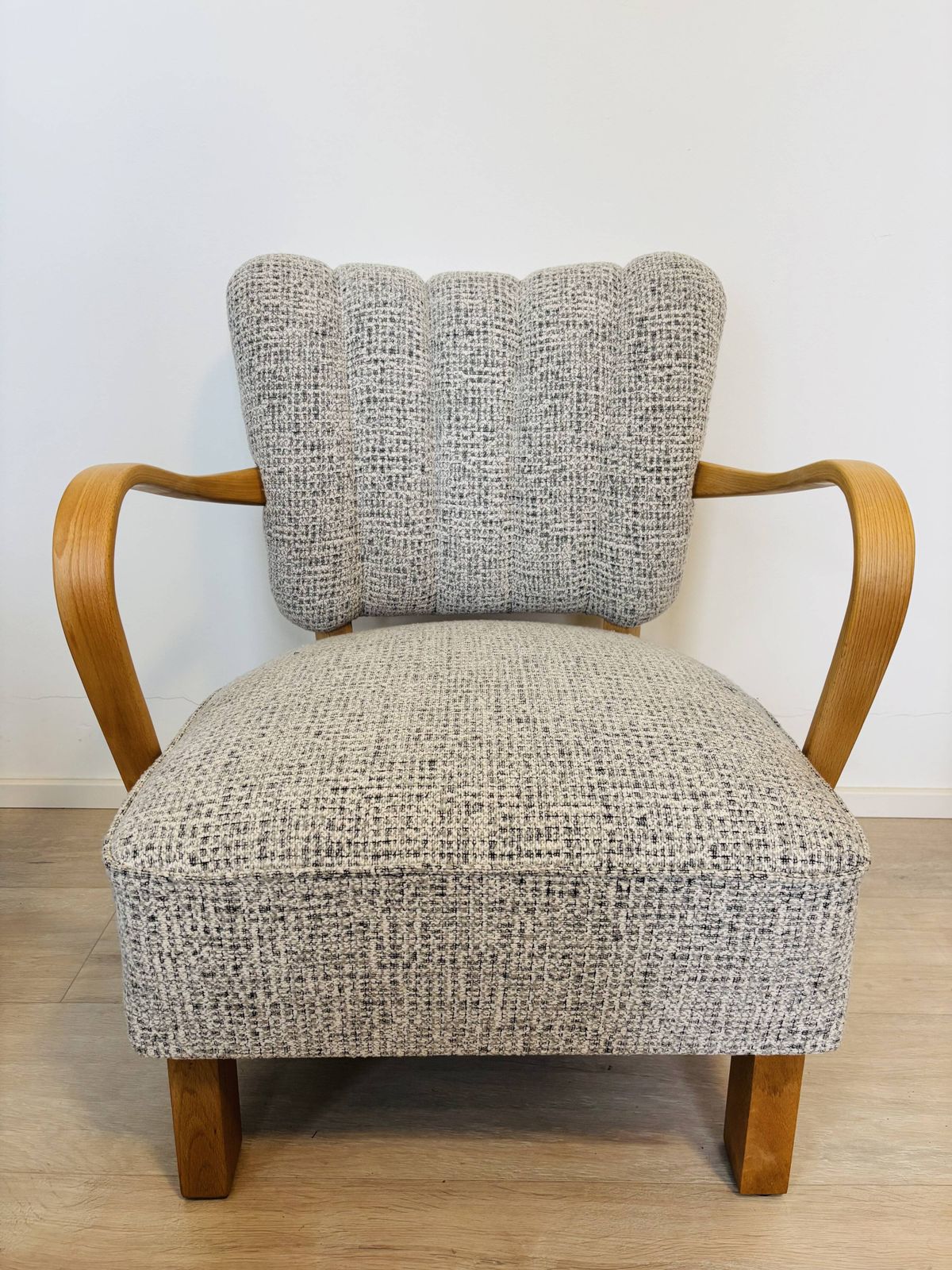 Fully Restored Vintage Lounge Arm Chair By Jindrich Halabala H 237, 1950’s photo furniture