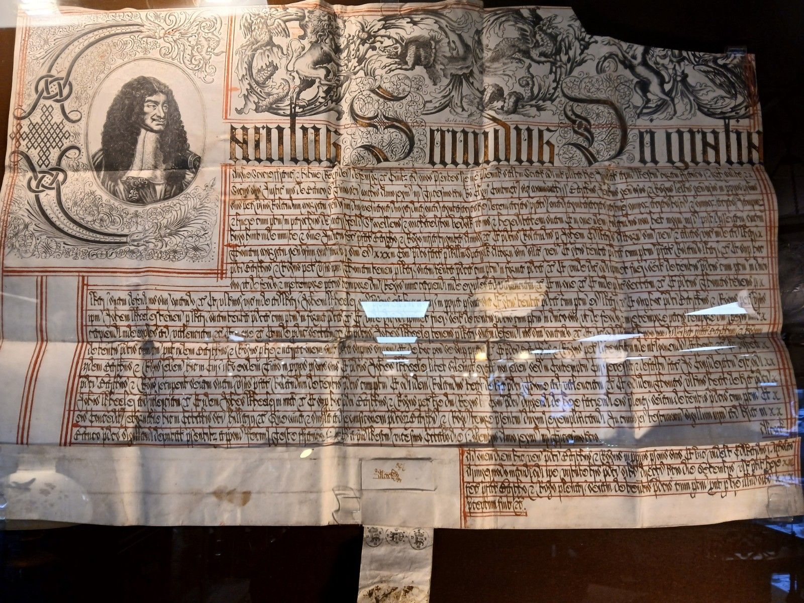 Rare Royal Patent Legal Document Issued During The Reign Of Charles II 1660 1685 photo vintage
