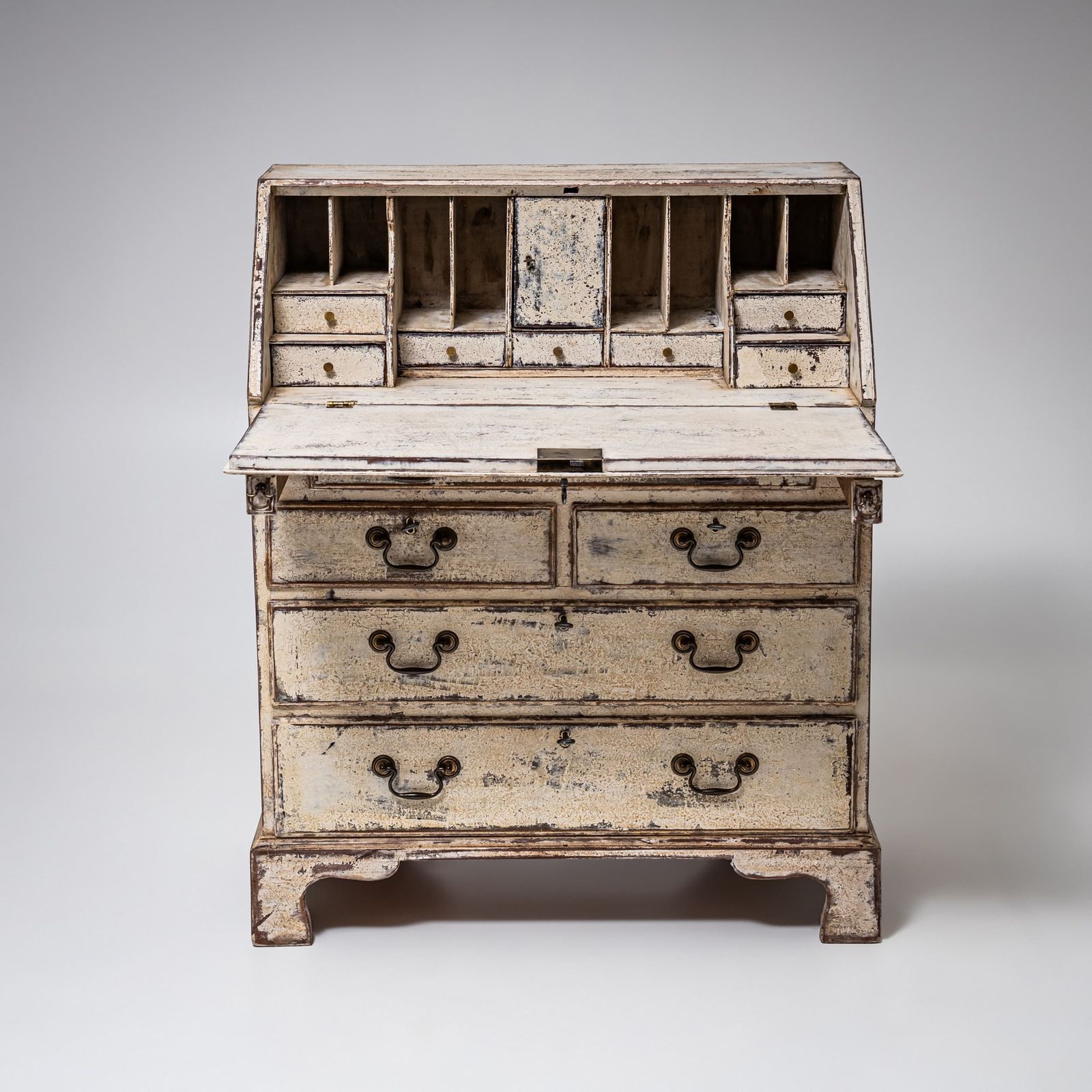 Hand Painted And Patinated Georgian Slant Front Desk, Circa 1800