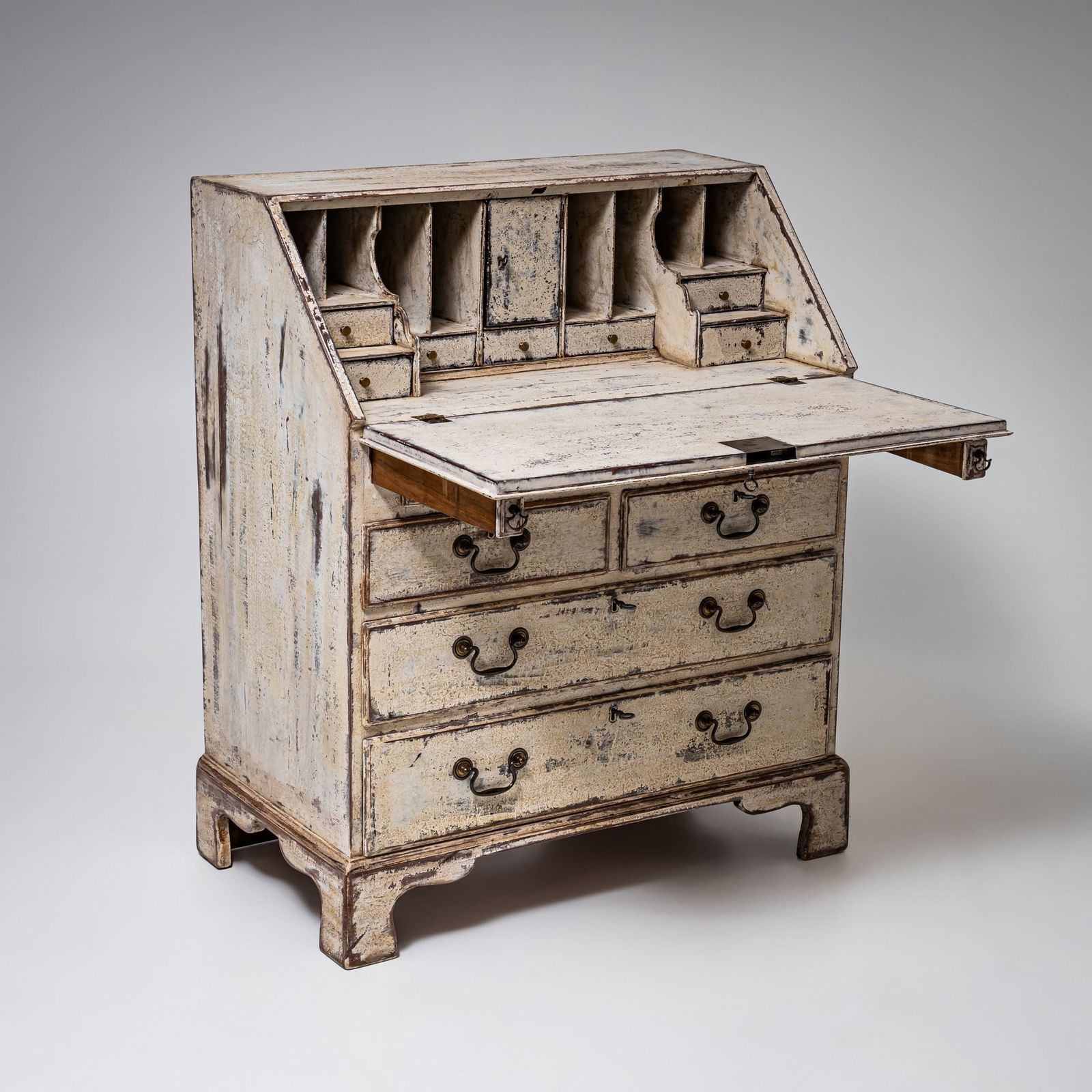 Hand Painted And Patinated Georgian Slant Front Desk, Circa 1800 photo buy